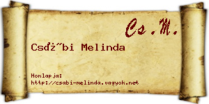 Csábi Melinda névjegykártya