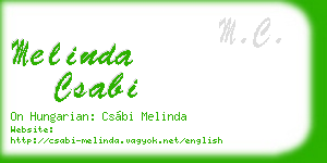 melinda csabi business card
